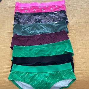 NWOT 7 pair Hipster Large PINK panties